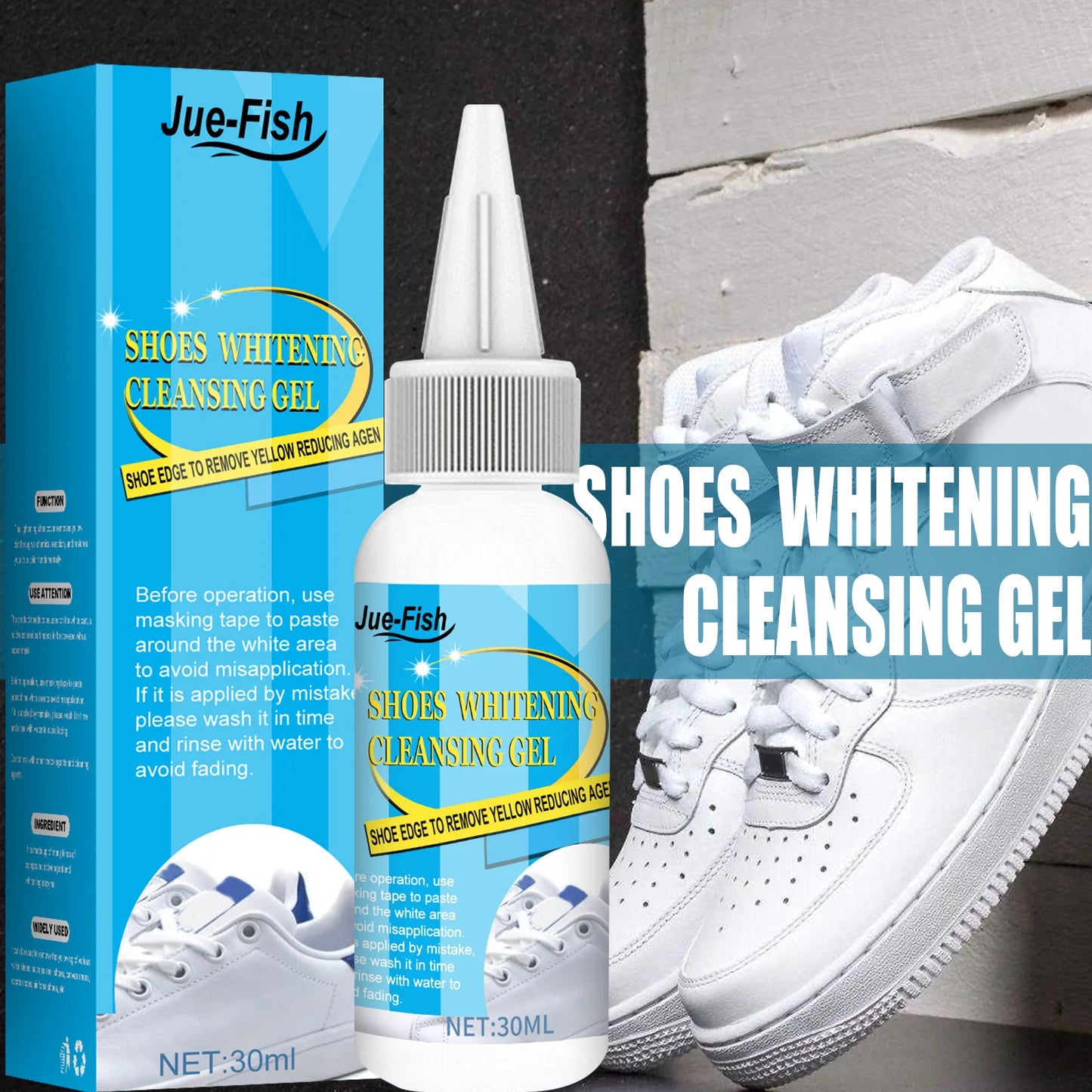 1pc White Shoes Cleaner Whiten Refreshed Polish Cleaning Tool for